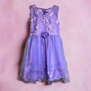 ROY FASHION Lilac Formal Toddler Dress - Size 3T